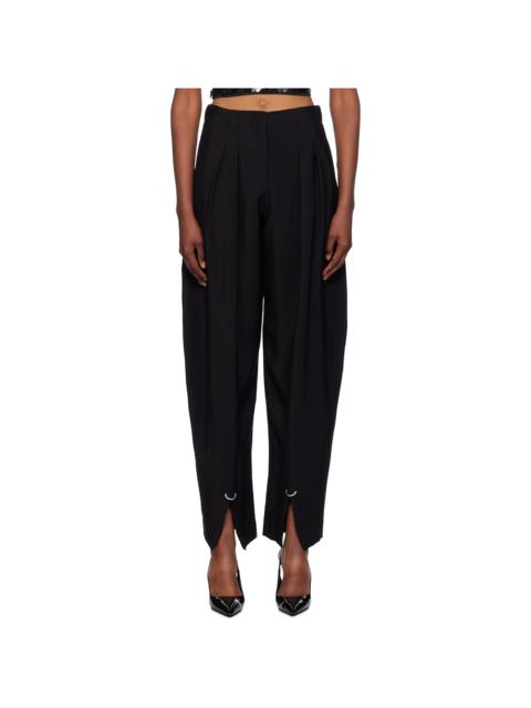 MUGLER Black Pierced Loose Tailored Trousers