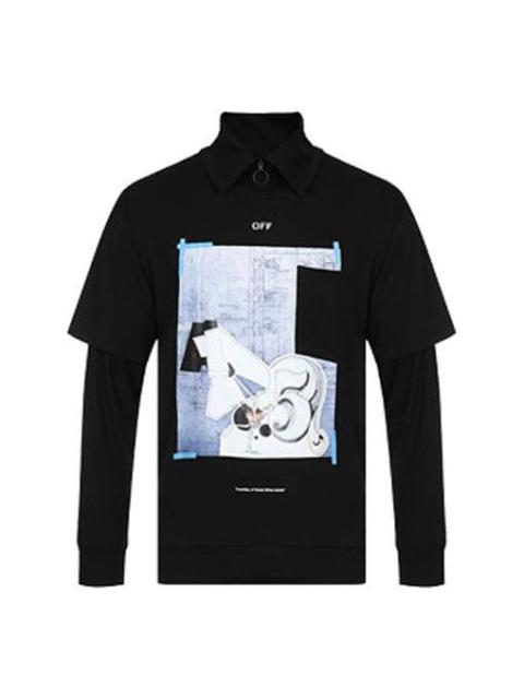 Off-White Off-White Pattern Printing Zipper lapel Long Sleeves OMAB027R191850081088