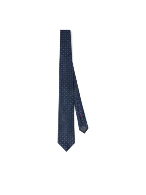 Brunello Cucinelli geometric-patterned silk tie
