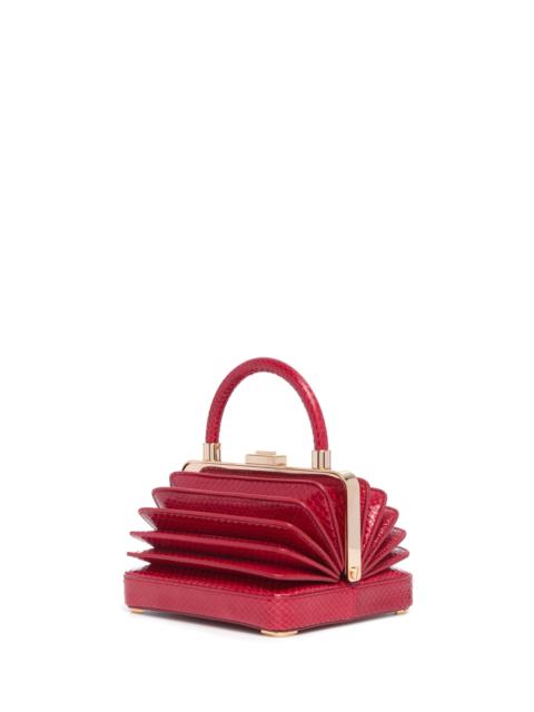 GABRIELA HEARST Small Diana Bag in Red Snakeskin