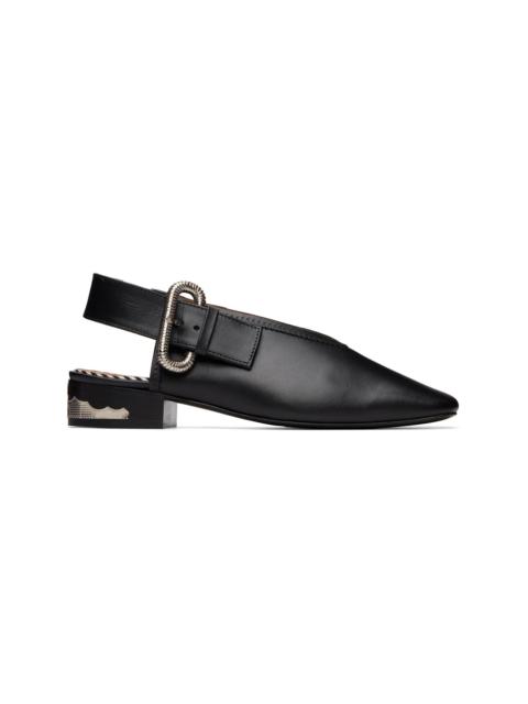 TOGA PULLA SSENSE Exclusive Black Leather Ballerina Flats