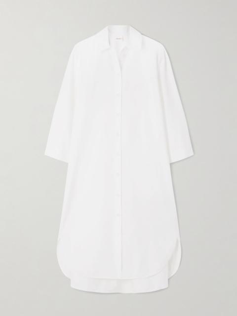 Max Mara Sella cotton-blend poplin midi shirt dress White