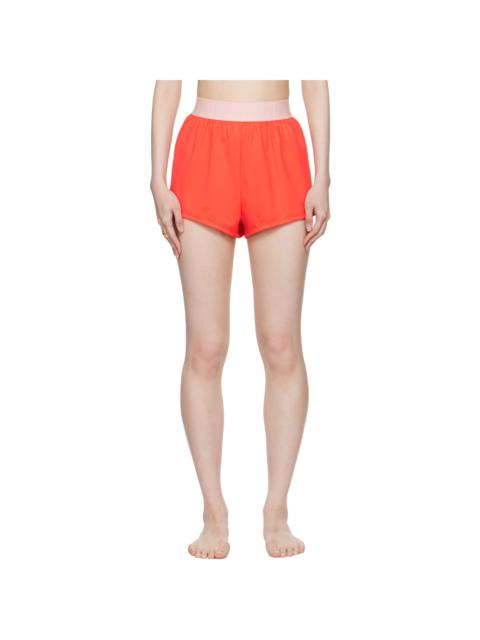 Orange Greca Border Swim Shorts