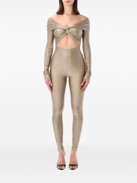 THE ANDAMANE off-shoulder cut-out jumpsuit