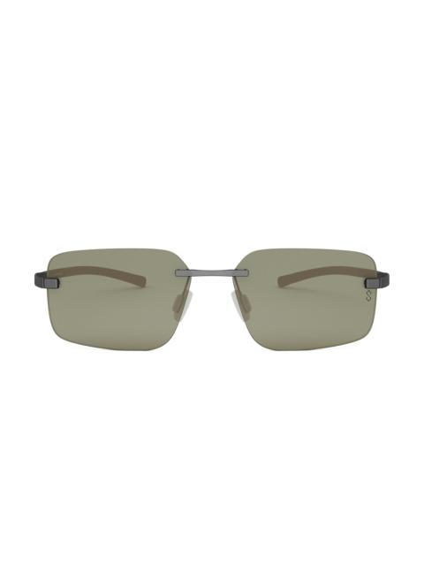 TAG Heuer Men's Flex 58MM Geometric Sunglasses - Light Brown Matte Gunmetal