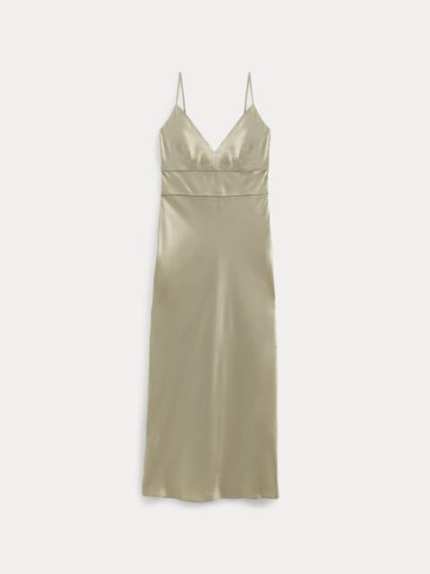 EVERLANE BIAS CUT SLIP DRESS IN SILK CHARMEUSE