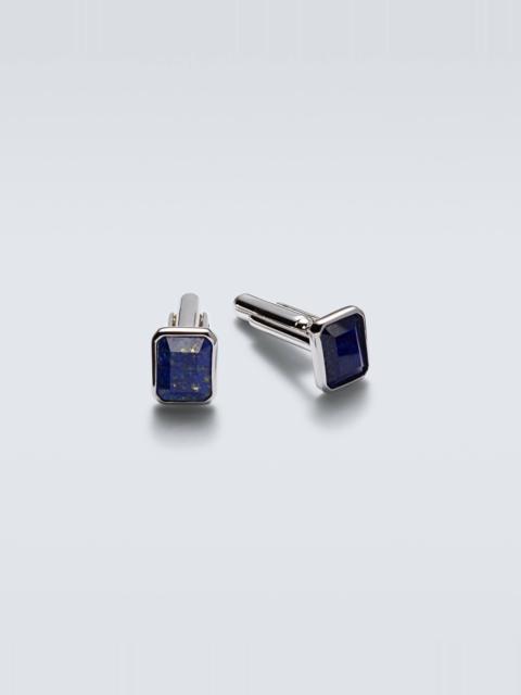 MATEO Sterling silver cufflinks with lapis lazuli