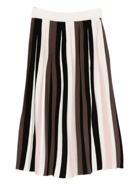 Max Mara Pleiadi pleated striped skirt