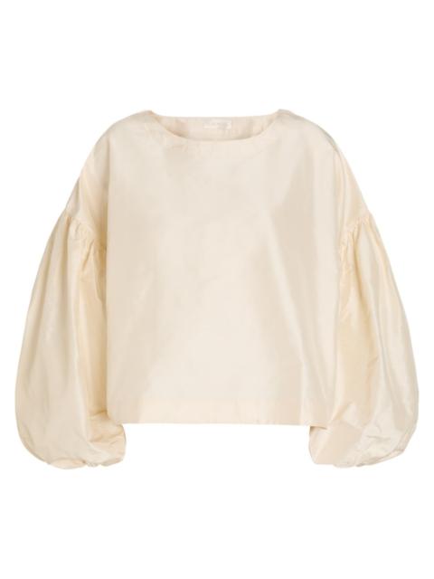 SUZIE KONDI Suzie Kondi Balon Balloon-sleeve Silk-taffeta top