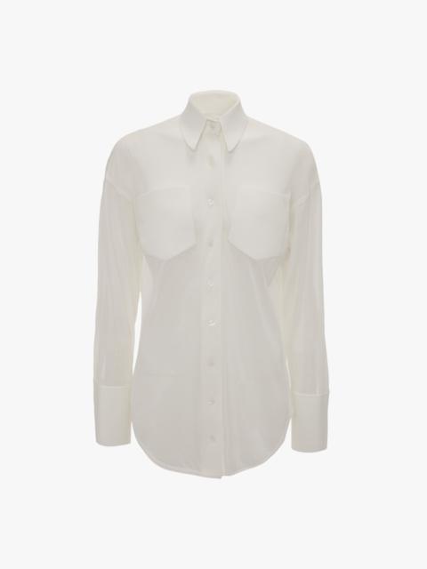 Victoria Beckham Pocket Detail Shirt In White