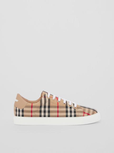 Burberry Vintage Check and Leather Sneakers