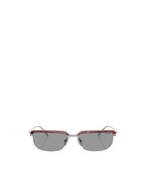 Prada tortoiseshell-effect rectangle-frame sunglasses