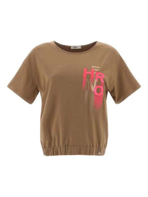 Herno logo crew-neck top