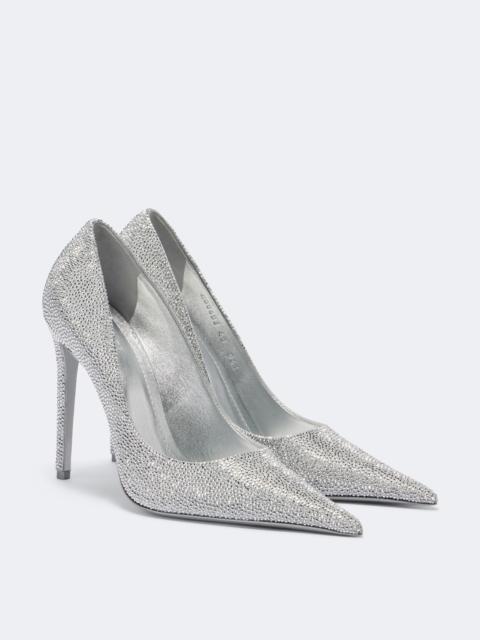 GUCCI Donna embellished metallic leather pumps