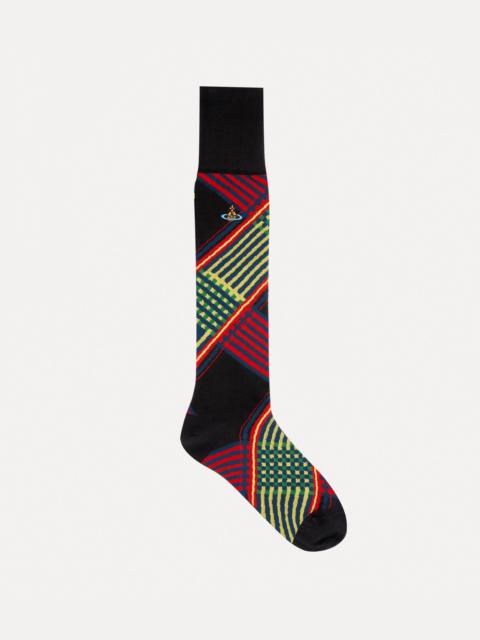 COMBAT TARTAN HIGH SOCK