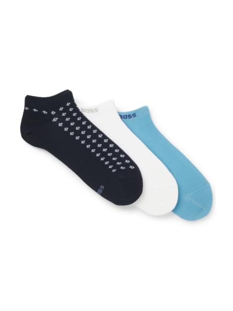 BOSS THREE-PACK OF ANKLE-LENGTH SOCKS