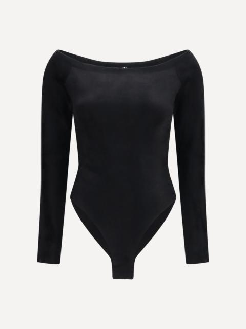 Alaïa Velvet off-shoulder Bodysuit