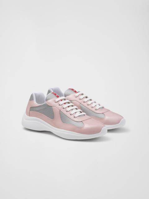 Prada Prada America's Cup patent leather and bike fabric sneakers