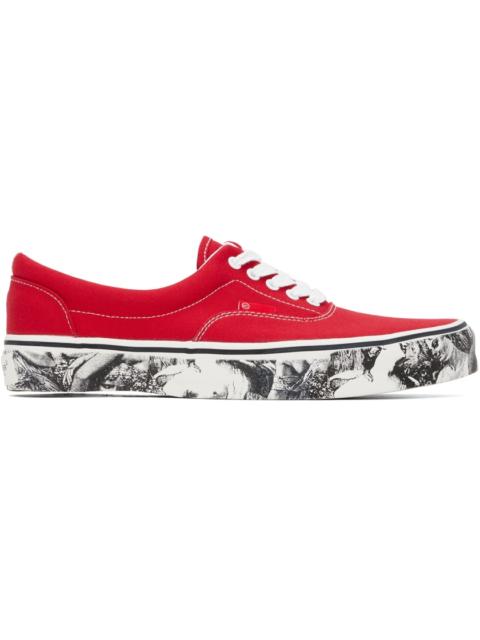 UNDERCOVER Red Printed Sneakers