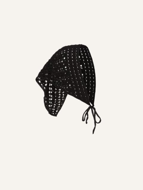 MAGDA BUTRYM Crochet head scarf in black
