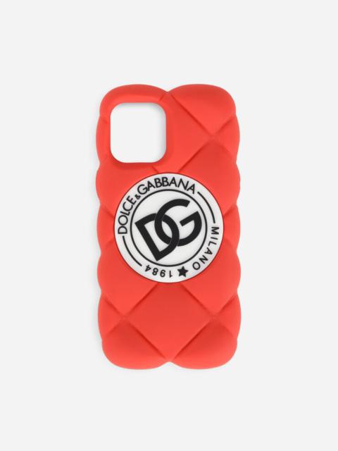 Dolce & Gabbana Quilted-effect rubber iPhone 12 Pro Max cover with DG logo