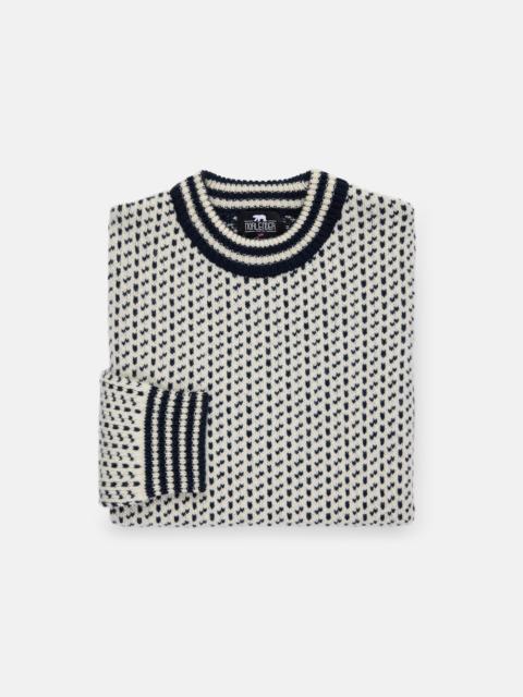 J. PRESS MADE-IN-NORWAY BIRDSEYE FISHERMAN SWEATER