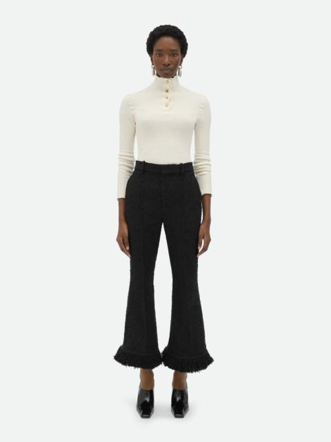 Light Cotton Tweed Fringed Trousers