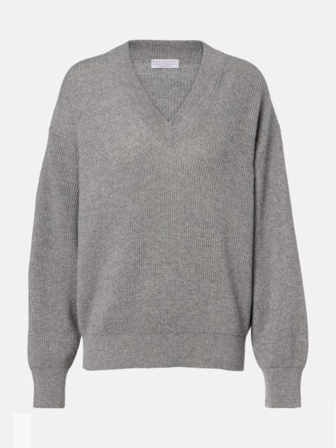 Brunello Cucinelli Ribbed-knit cashmere-blend sweater