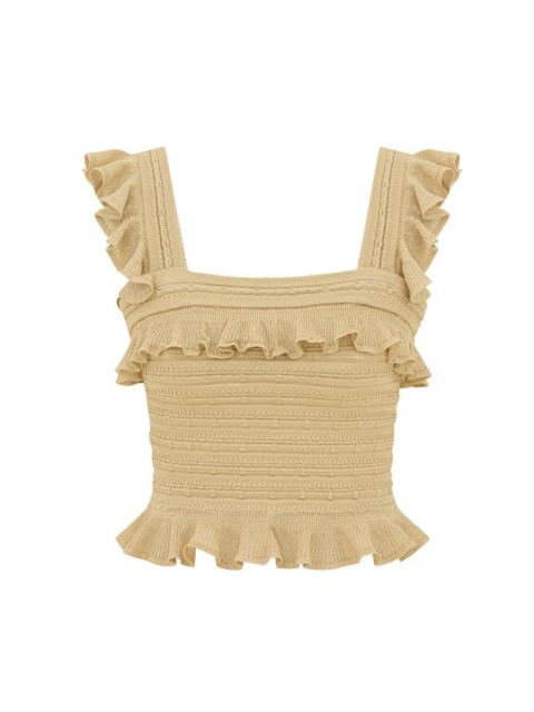 Zimmermann CLASH METALLIC FRILL CAMI
