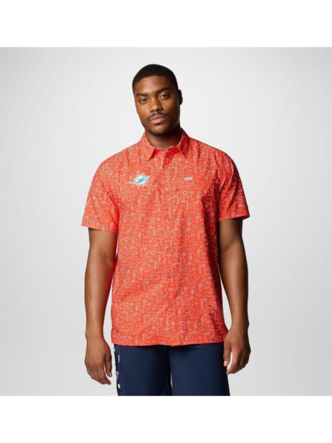 Columbia Men's PFG Super Slack Tide Short Sleeve Shirt - Miami Dolphins