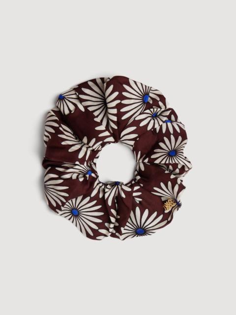 Sandro PRINTED SILK SCRUNCHIE