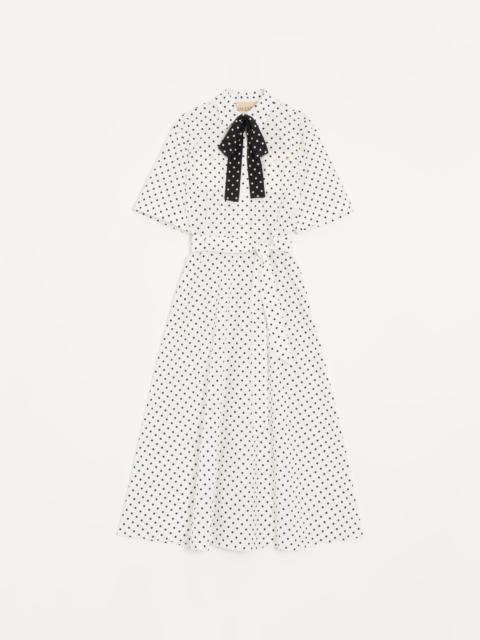 Valentino POPLIN PLUSDEPOIS PRINT MIDI DRESS