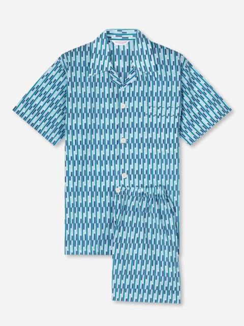Derek Rose Men's Short Pyjamas Ledbury 53 Cotton Batiste Multi