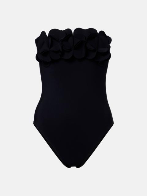 KARLA COLLETTO Tess floral-appliqué swimsuit