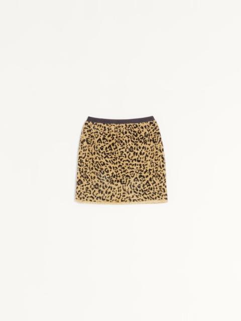 Valentino JACQUARD ANIMAL PRINT LUREX KNIT SKIRT
