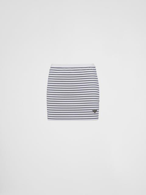 Prada Printed jersey miniskirt