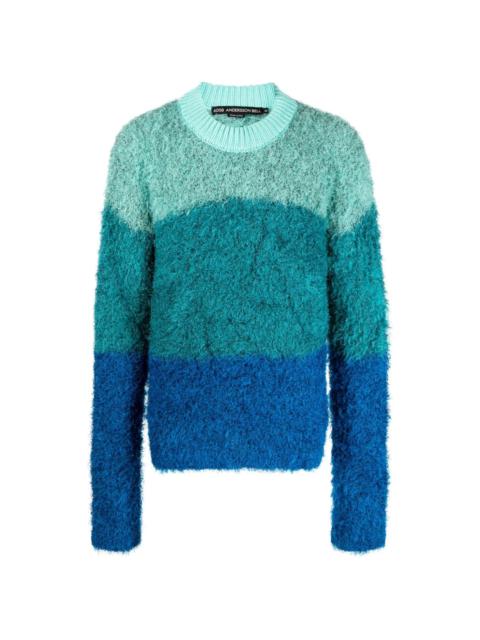 Andersson Bell colour-block brushed-effect jumper