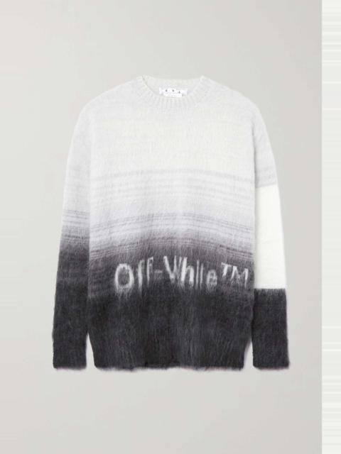 Off-White Mohair-blend intarsia sweater