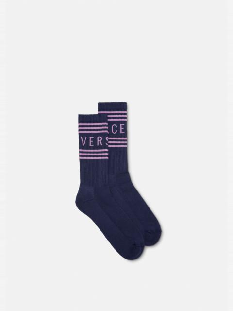 VERSACE 90s Vintage Logo Socks