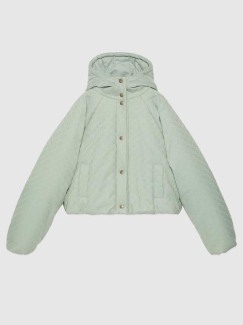 GUCCI GG canvas hooded bomber jacket