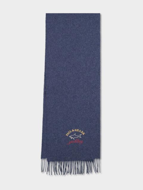 Paul & Shark Wool scarf with embroidered Logo