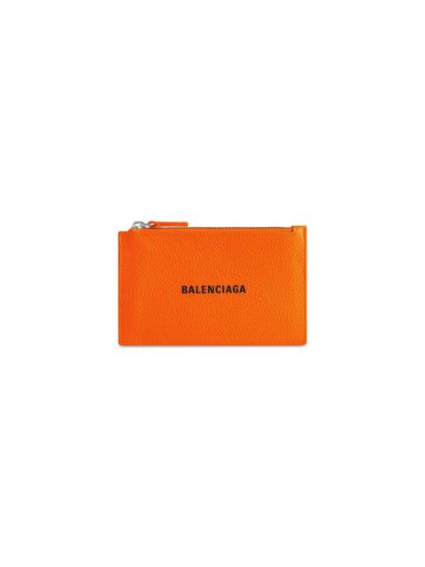 BALENCIAGA Cash Large Long Coin And Card Holder in Fluo Orange