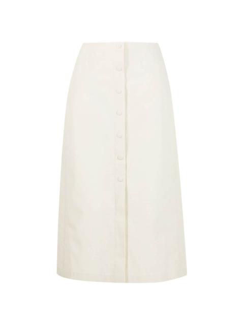 LOW CLASSIC button-up A-line skirt
