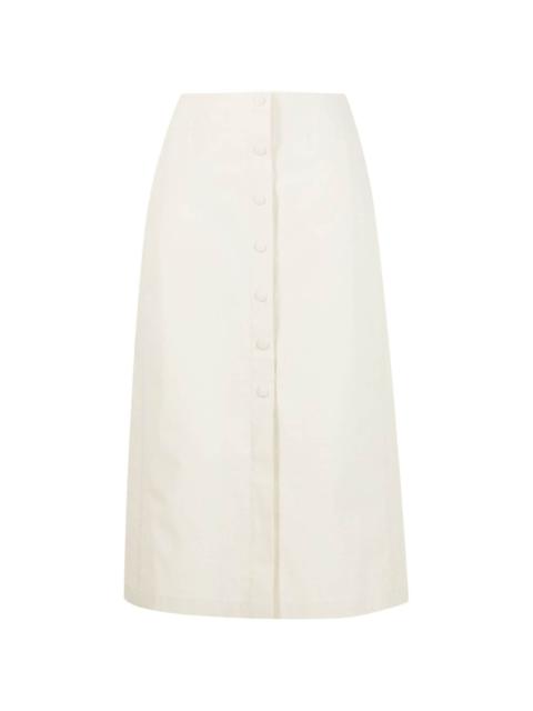 button-up A-line skirt