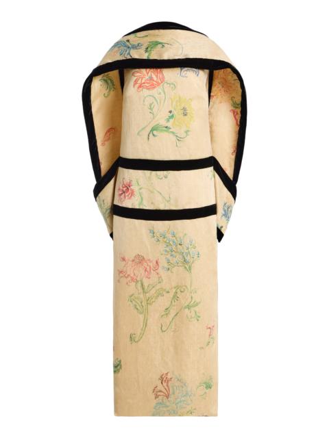 ROSIE ASSOULIN A La Mode Linen Jacquard Gown multi