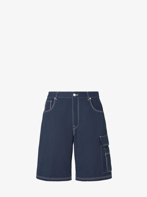 FENDI Bermudas Navy blue canvas shorts