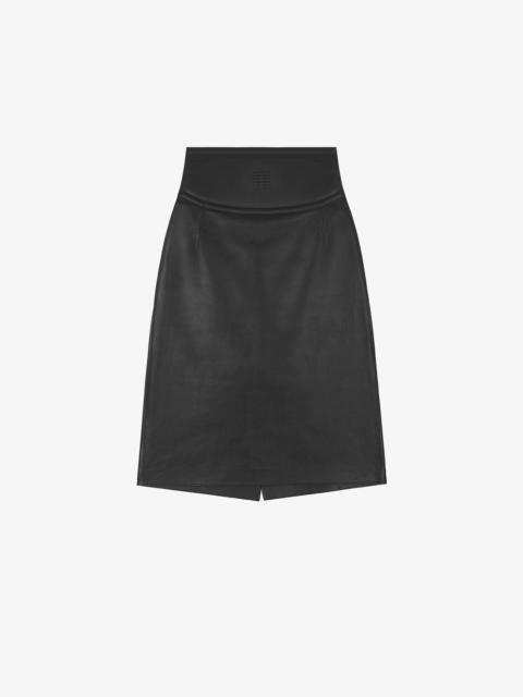 Givenchy PENCIL SKIRT IN 4G LEATHER