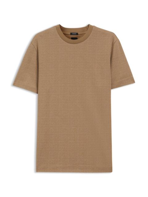 BOSS COTTON T-SHIRT WITH TWO-TONE JACQUARD-KNIT PATTERN