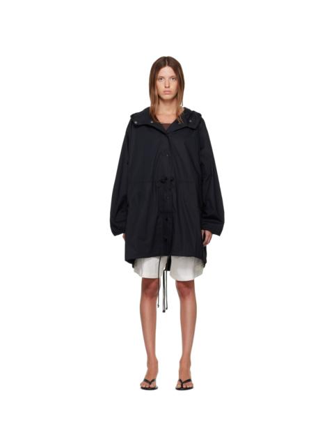 SKIMS Black Woven Cotton Oversized Anorak