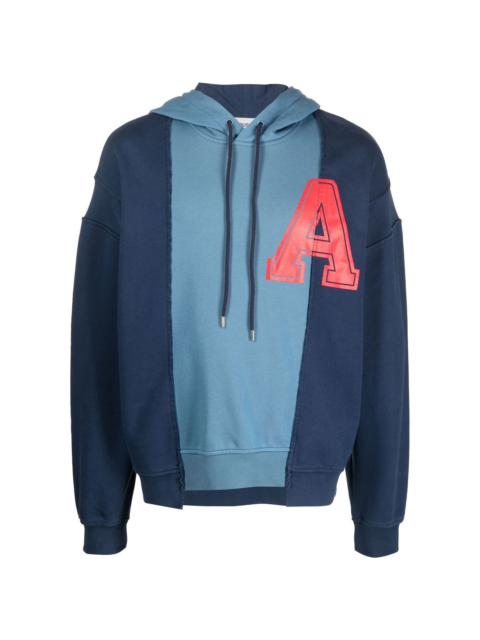 Ambush panelled logo-print hoodie